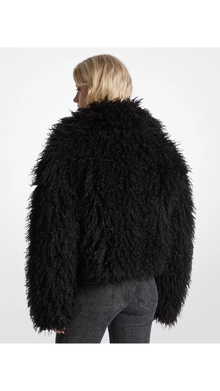 Chaqueta Michael Kors Cropped Faux Fur Negra