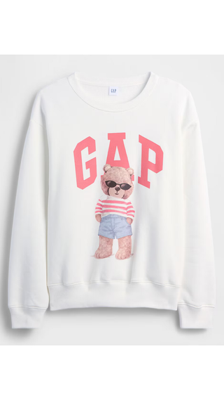 Polera Manga Larga Gap Logo Sweatshirt White