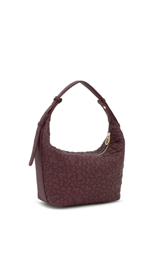 Bolso de Hombro Tous Puffy Bear Burdeo