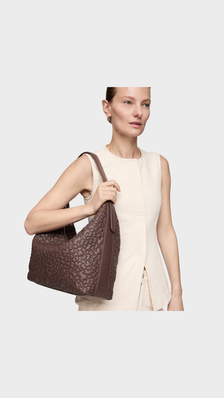 Bolso de Hombro Tous Puffy Bear Marron Grande