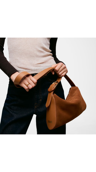 Bandolera de Piel Tous Arlette Camel Pequeña