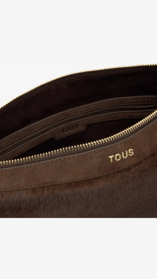 Bolso de Hombro Tous Halfmoon Marron Grande