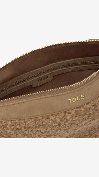 Bolso de Hombro Tous Halfmoon Camel Grande