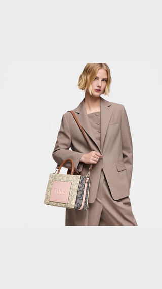 Shopper Tous Amaya Kaos Icon Beige Mediano