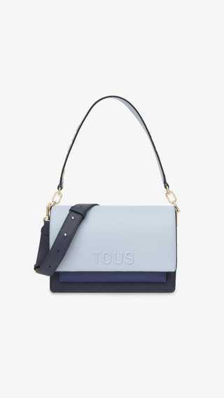 Bandolera Tous Audree Saffiano Azul Mediano