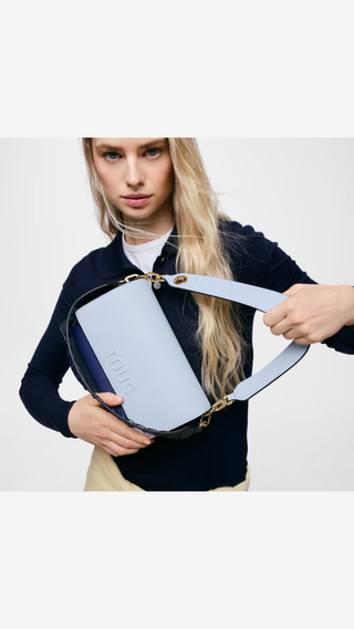 Bandolera Tous Audree Saffiano Azul Mediano