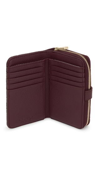 Billetera Tous Puffy Bear Burdeo Mediano