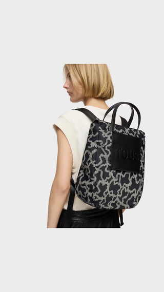 Mochila Tous Kaos Pix Soft Negra Mediano