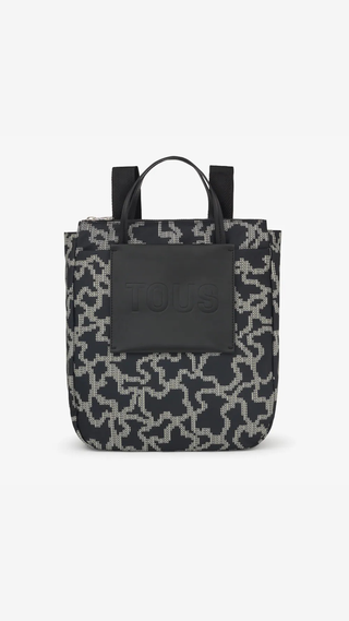 Mochila Tous Kaos Pix Soft Negra Mediano
