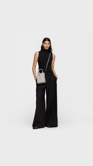 Cartera Tous Osos Plateado Negra Mediano