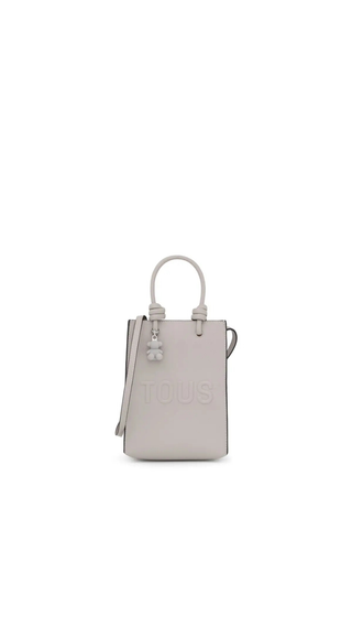 Cartera Tous Osos Plateado Negra Mediano