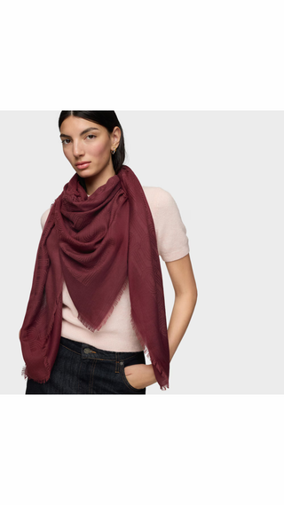 Pañuelo Tous Silhouette Jacquard Burdeo