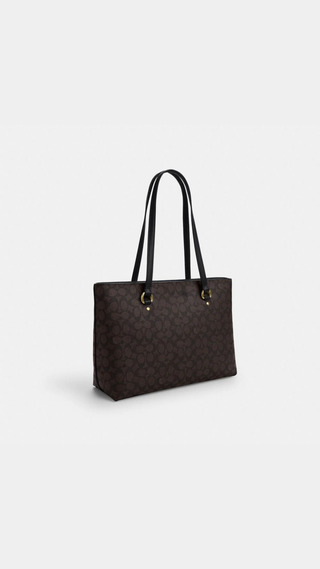 Tote Coach Station Tote Bag In Signature Canvas/Gold/Walnut/Black