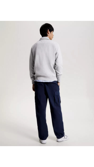 Poleron Tommy Hilfiger Gris Medio Cierre Hombre