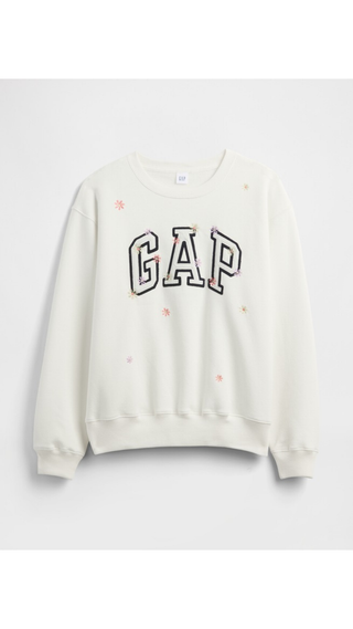Poleron Gap con Flores Blanco