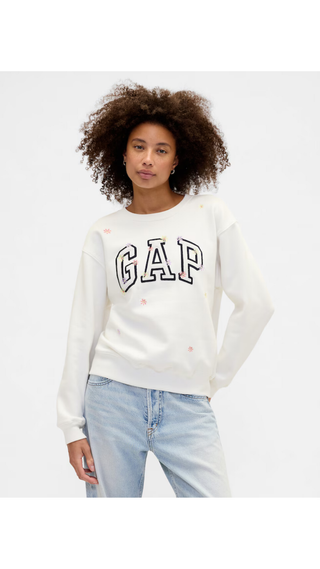 Poleron Gap con Flores Blanco