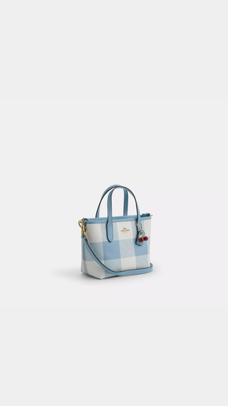 Crossbody Coach Azul y Blanco