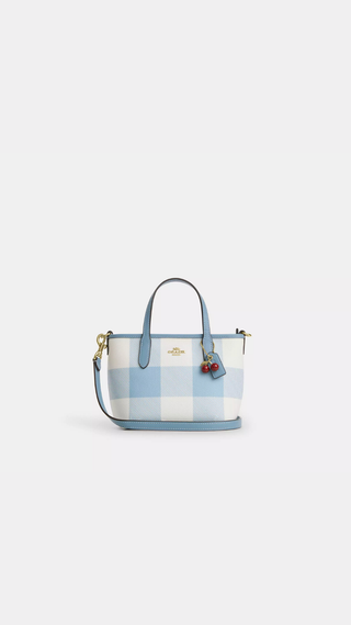 Crossbody Coach Azul y Blanco