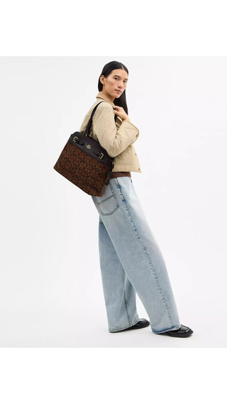 Tote Coach Easton Multi Brown