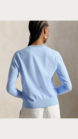 Sweater Ralph Lauren Cardigan Azul Claro
