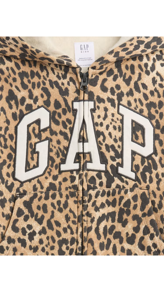 Campera Gap Cheetah Print Logo