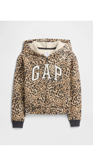 Campera Gap Cheetah Print Logo
