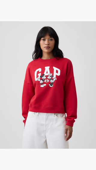 Sweatshirt Gap Logo Disney Rojo