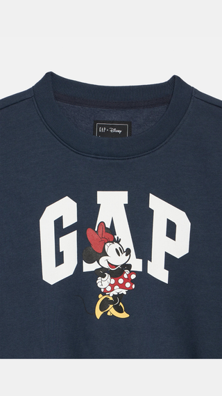 Poleron Gap Logo Minnie Azul Marino