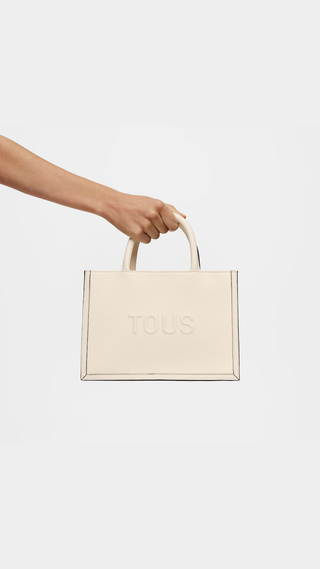 Bolso Tous Shopper Blanca Monograma Oso