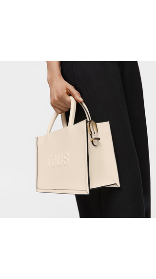 Bolso Tous Shopper Blanca Monograma Oso