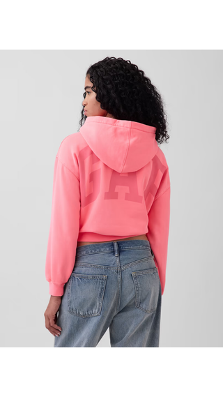 Hoodie Gap VintageSoft Overside Crop Logo Sassy Pink