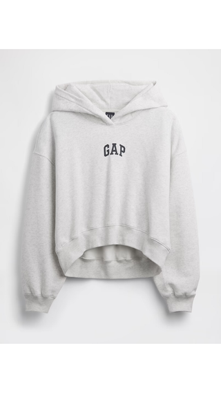 Hoodie Gap VintageSoft Overside Crop Logo Blanco