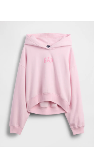 Hoodie Gap Logo Cropped Rosa