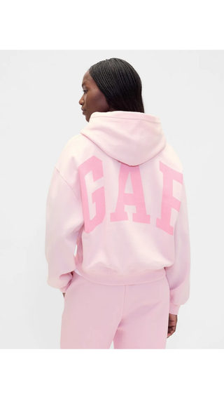 Hoodie Gap Logo Cropped Rosa