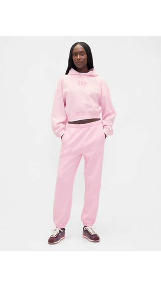 Hoodie Gap Logo Cropped Rosa