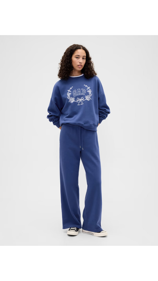 Sweatshirt Gap Relaxed Wedge Logo Blue Track