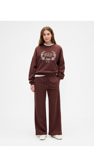 Sweatshirt Gap Relaxed Wedge Logo Chocolate