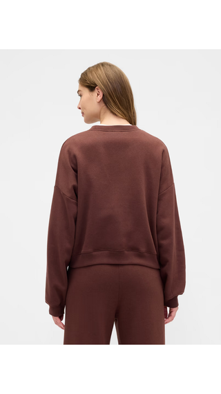 Sweatshirt Gap Relaxed Wedge Logo Chocolate