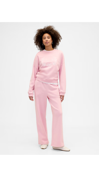 Sweatshirt Gap Relaxed Wedge Logo Pure Pink