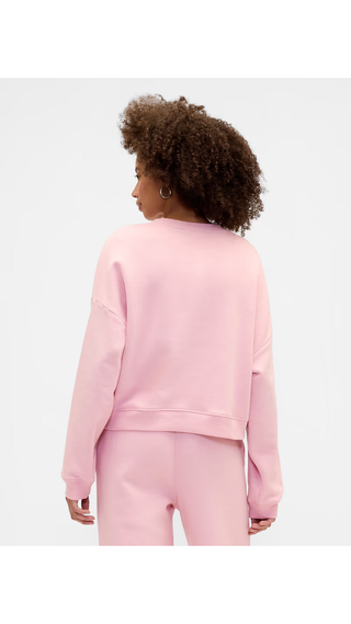 Sweatshirt Gap Relaxed Wedge Logo Pure Pink