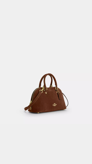 Cartera Coach Lara Satchel Bag Oro y Marron