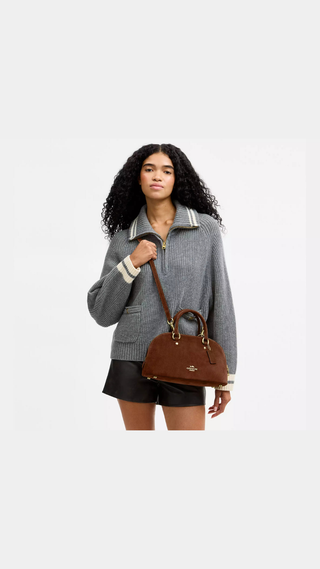 Cartera Coach Lara Satchel Bag Oro y Marron