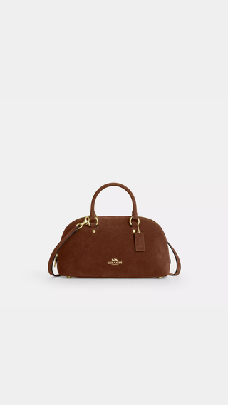 Cartera Coach Lara Satchel Bag Oro y Marron