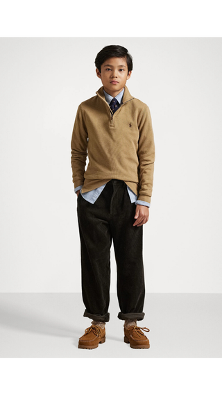 Pullover Ralph Lauren Fleece Quarter-zip Cafe