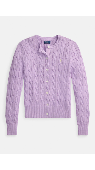 Sweater Ralph Lauren Cardigan Knit Purpura