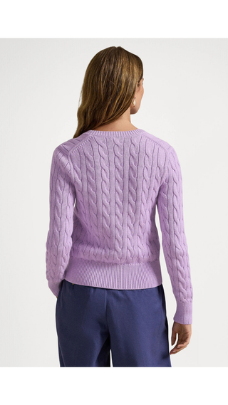 Sweater Ralph Lauren Cardigan Knit Purpura