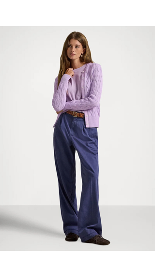Sweater Ralph Lauren Cardigan Knit Purpura