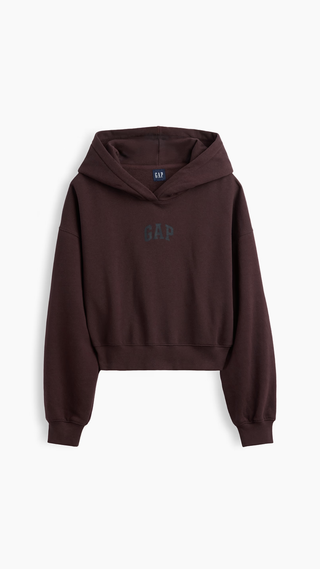 Hoodie Gap Vintage Cropped Logo Brown