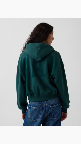 Hoodie Gap Vintage Cropped Logo Dark Green