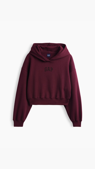 Hoodie Gap Vintage Cropped Logo Purple Burgundy